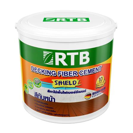 สีทาพื้นไม้ไฟเบอร์ซีเมนต์ ชนิดเงา RTB สีไม้เต็ง 3.6 ลิตร_0