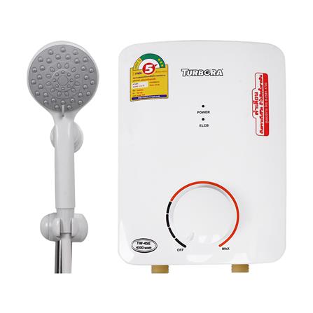 เครื่องทำน้ำอุ่น TURBORA TW-45E 4500 วัตต์ สีขาว