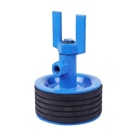 ลูกยางเทสน้ำ ล็อกแอม 4 นิ้ว สีฟ้า