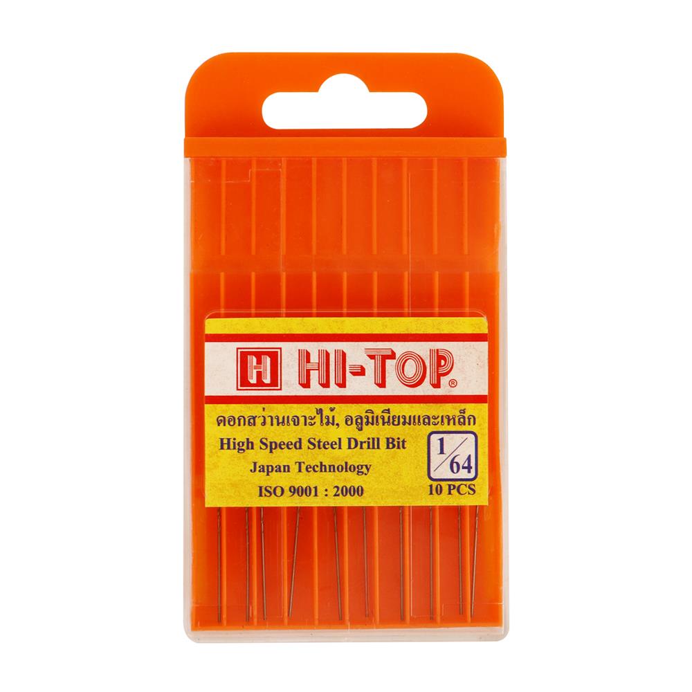 ดอกเจาะไม้ HI-TOP HSS 1/64 แพ็ก 10 ชิ้น