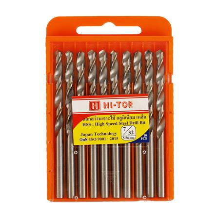 ดอกเจาะไม้ HI-TOP HSS 7/32 แพ็ก 10 ชิ้น