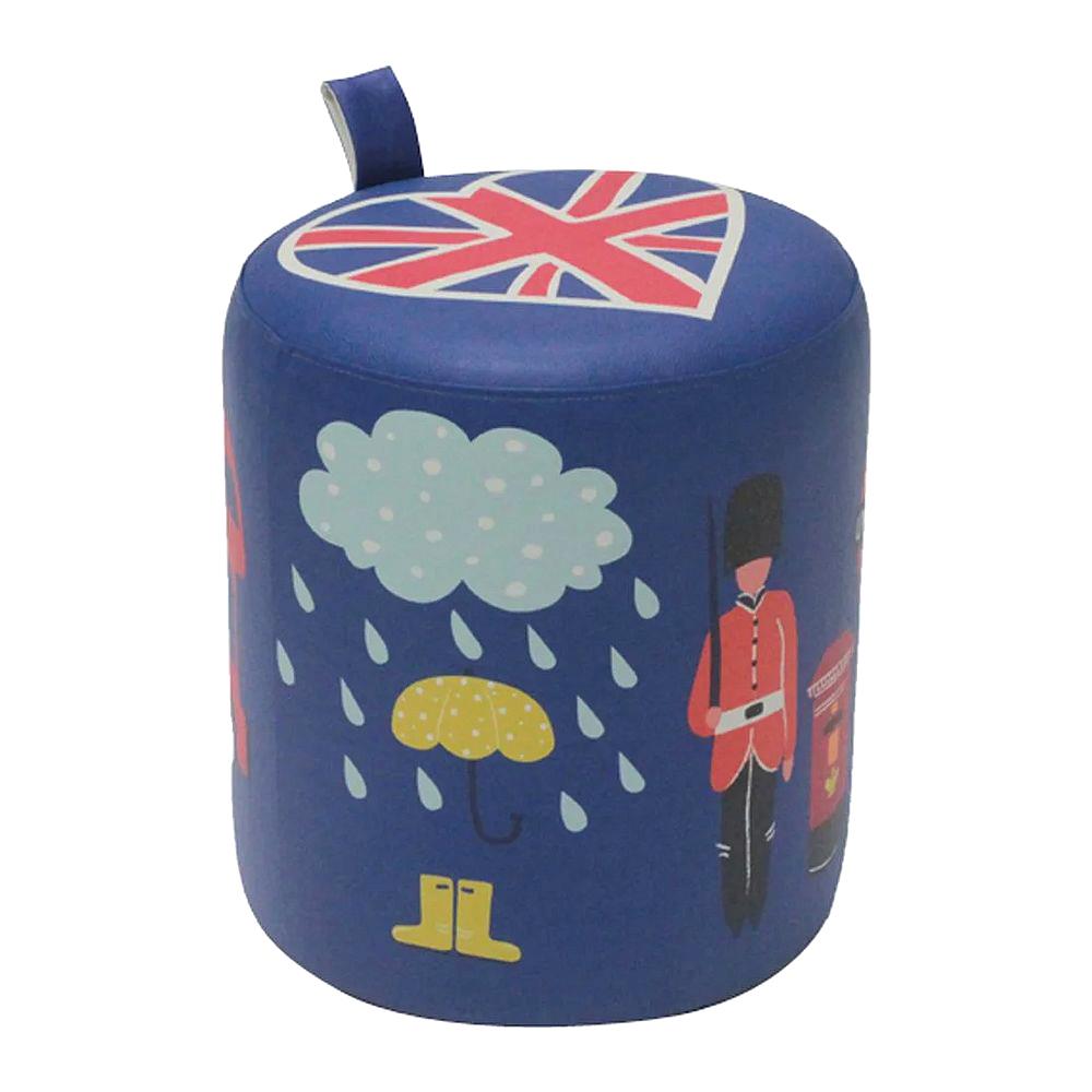 สตูลกลม KONCEPT TRAVELA สีน้ำเงิน