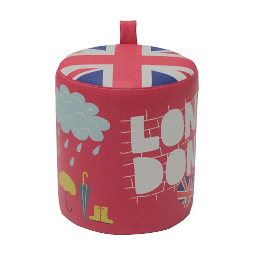 สตูลกลม KONCEPT TRAVELA สีแดง