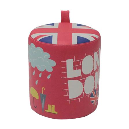 สตูลกลม KONCEPT TRAVELA สีแดง