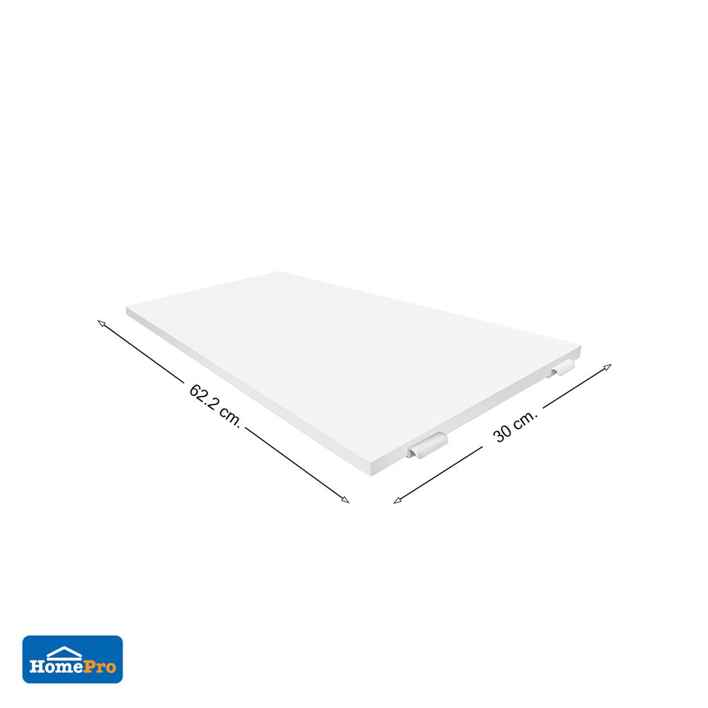 แผ่นชั้นไม้เมลามีน STACKO COZI 60x30x1.6 ซม. สีขาว