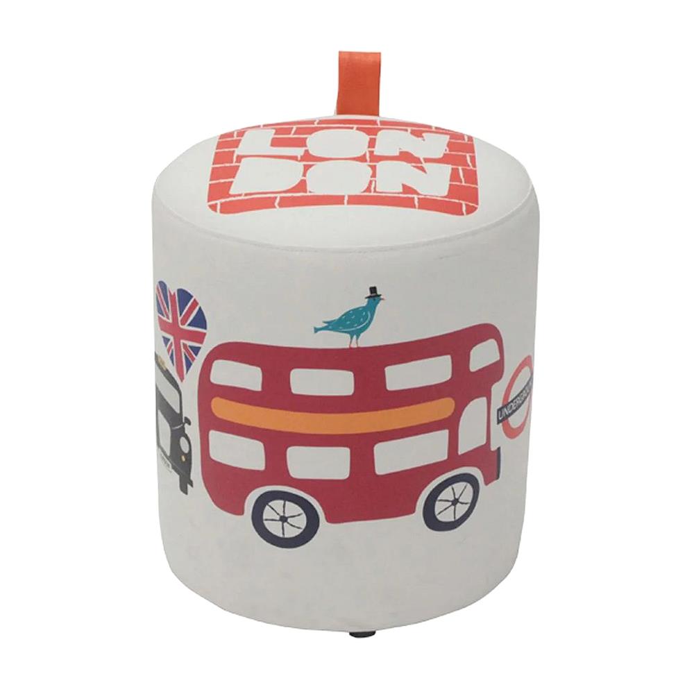 สตูลกลม KONCEPT TRAVELA สีขาว