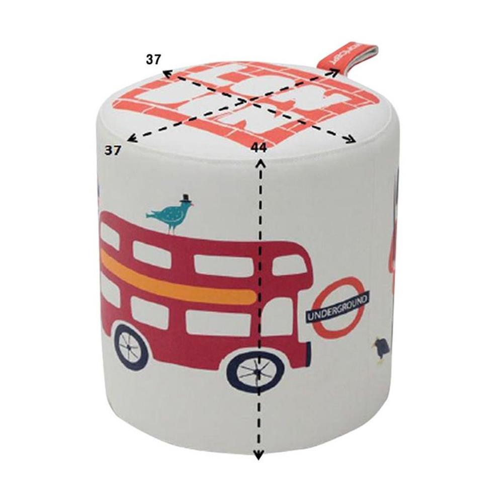 สตูลกลม KONCEPT TRAVELA สีขาว