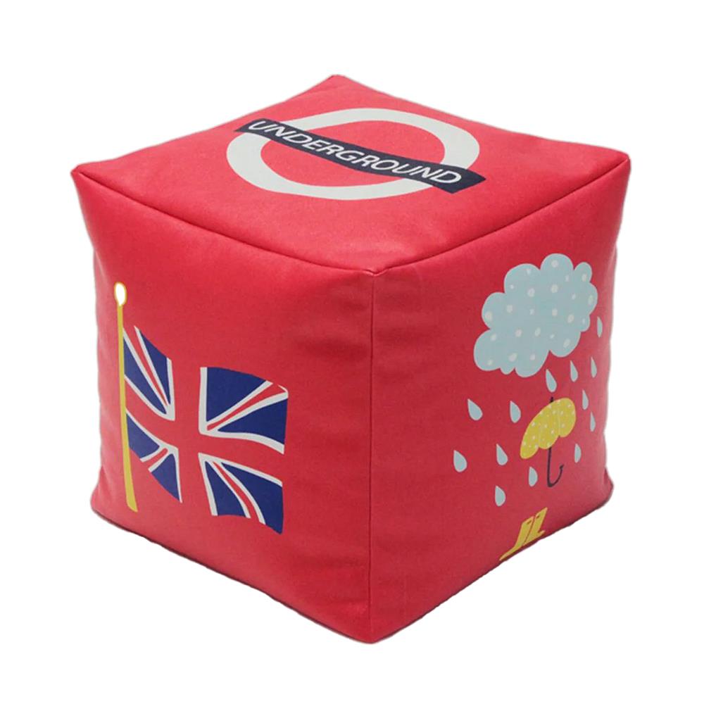 สตูลเหลี่ยม KONCEPT TRAVELA สีแดง