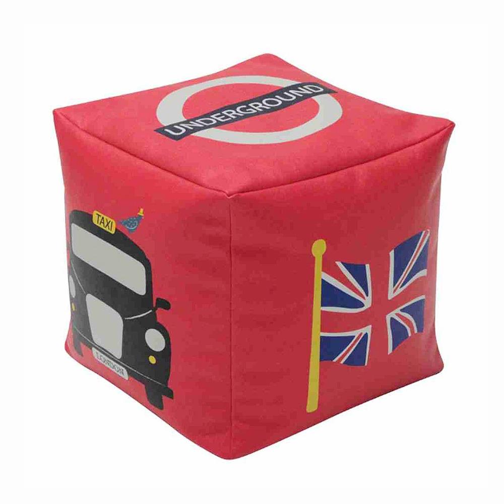 สตูลเหลี่ยม KONCEPT TRAVELA สีแดง