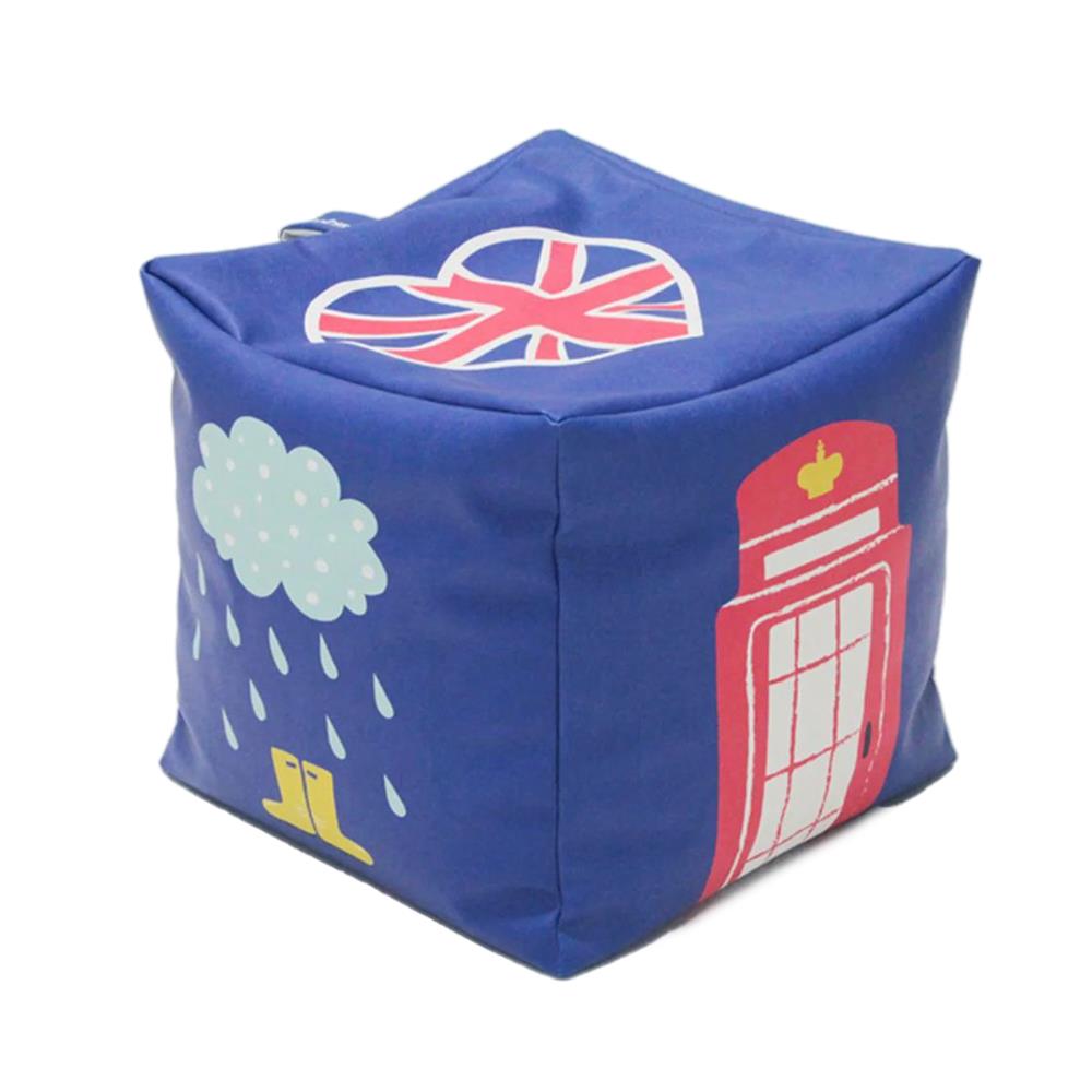 สตูลเหลี่ยม KONCEPT TRAVELA  สีน้ำเงิน