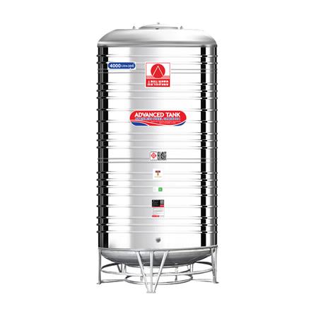 ถังเก็บน้ำสเตนเลส ก้นนูน ADVANCED AV 4000 ลิตร