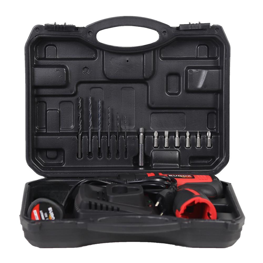 สว่านกระแทกไร้สาย (พร้อมแบตเตอรี่) EUROX 12V. II 12 โวลต์