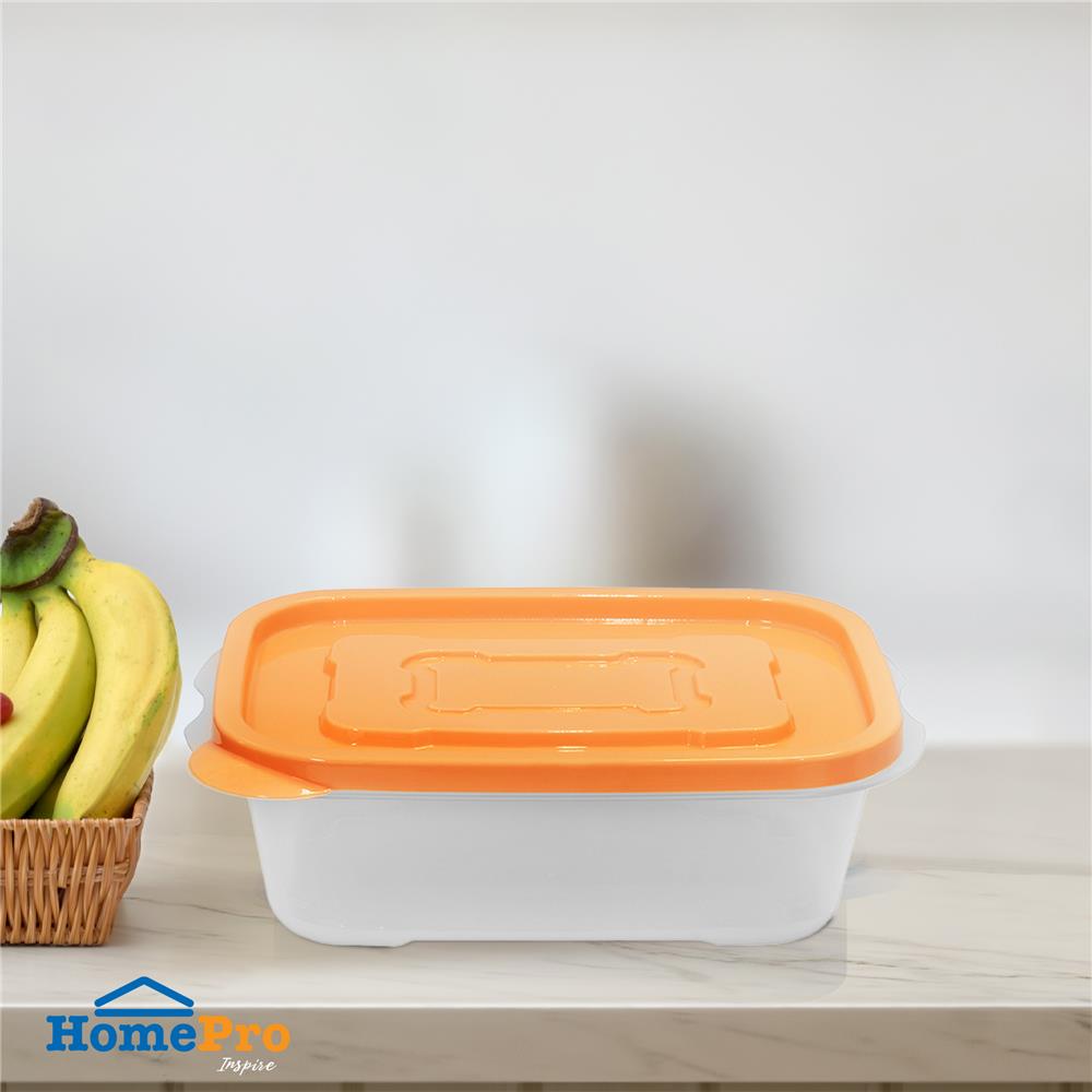 กล่องอาหาร KECH 9001 0.6 ลิตร สีส้ม แพ็ค 4 ชิ้น