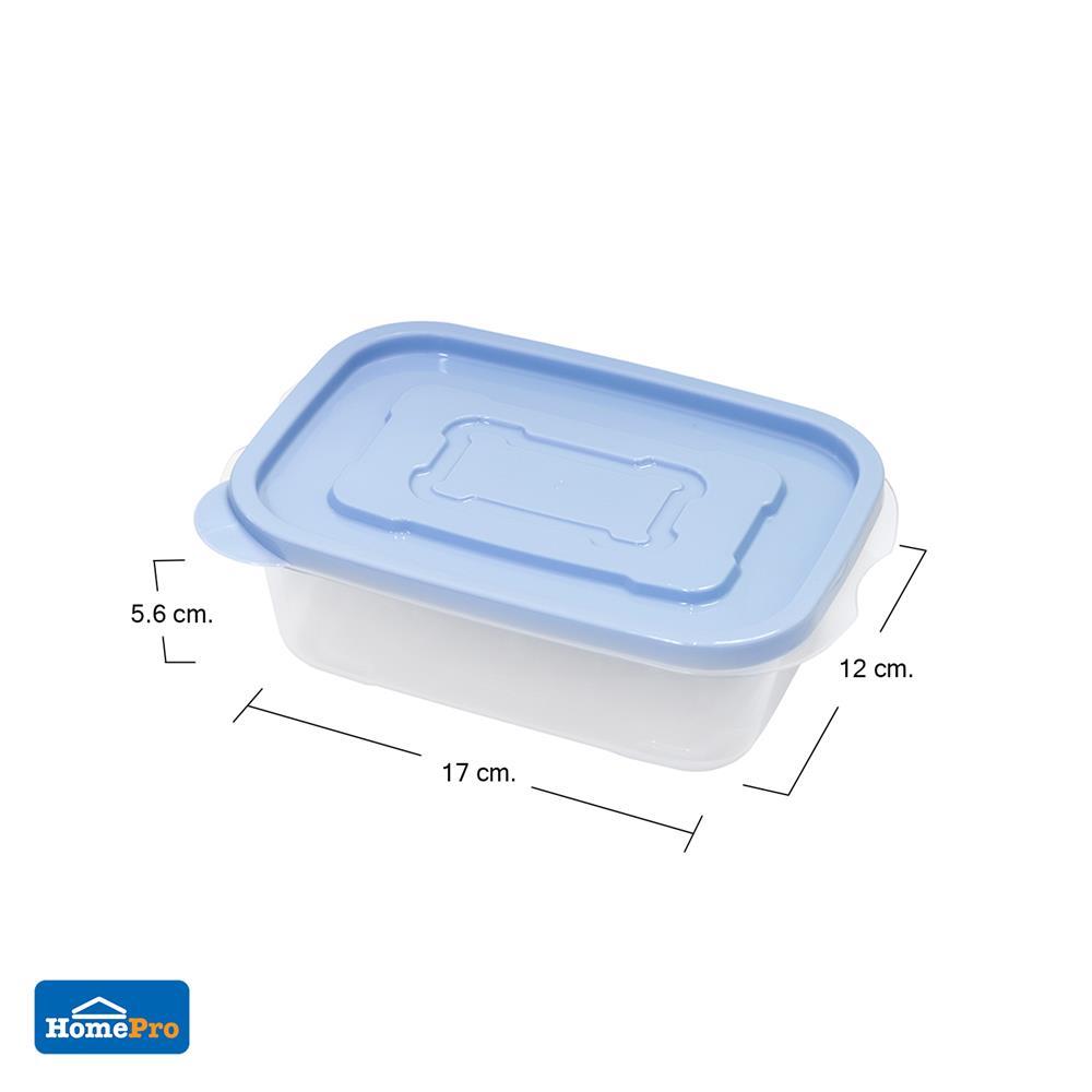 กล่องอาหาร KECH 9001 0.6 ลิตร สีฟ้า แพ็ค 4 ชิ้น