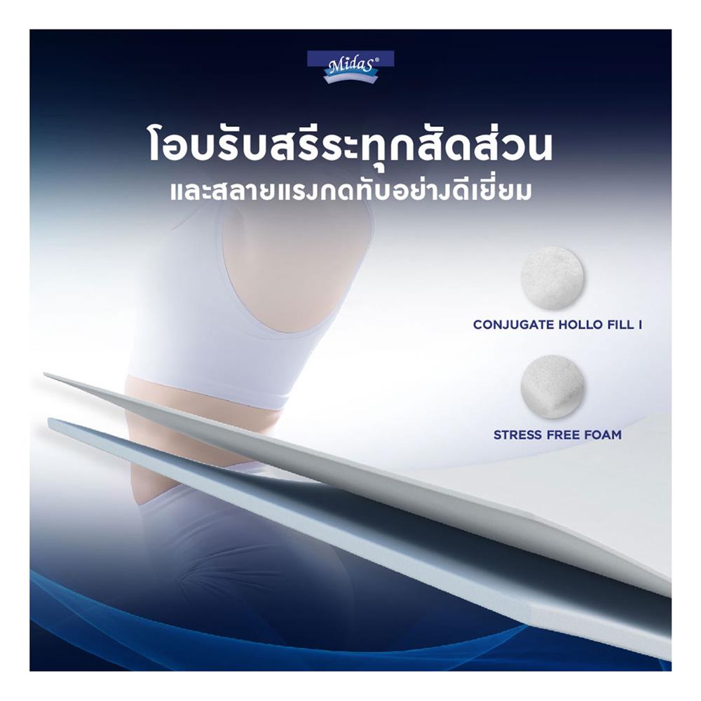 ที่นอน 6 ฟุต MIDAS DYNAMIK 2000 พร้อมหมอนหนุน 2 ชิ้น