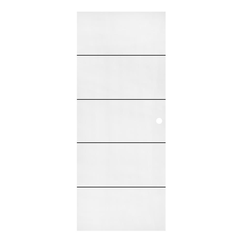 ประตูไม้ปิดผิว PVC N999 P004-1-5 80X200 ซม. สีขาว