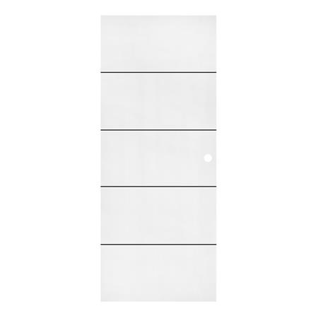 ประตูไม้ปิดผิว PVC N999 P004-1-5 80X200 ซม. สีขาว_0