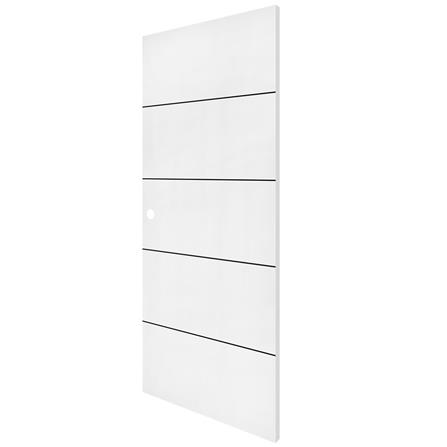 ประตูไม้ปิดผิว PVC N999 P004-1-5 80X200 ซม. สีขาว_2