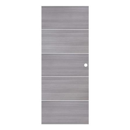 ประตูไม้ปิดผิว PVC N999 P336-5 80X200 ซม. สีเทา