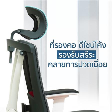 D.I.Y. เก้าอี้สำนักงาน DESKSPACE TULI เบาะผ้า สีดำ_1