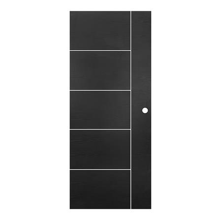 ประตูไม้ปิดผิว PVC N999 P011-6-15 80X200 ซม. สีดำ