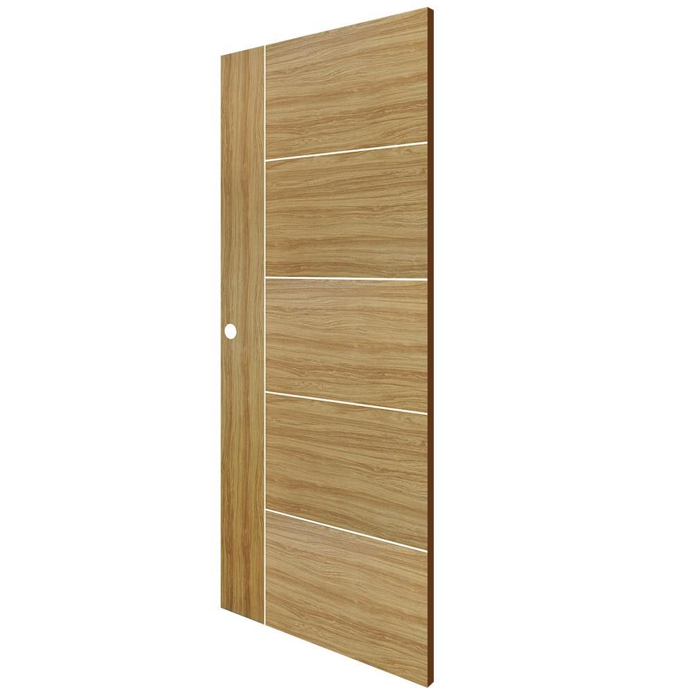 ประตูไม้ปิดผิว PVC N999 P325-15 80X200 ซม. สีน้ำตาล