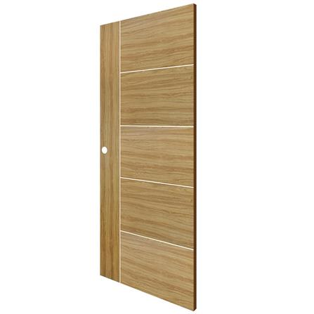 ประตูไม้ปิดผิว PVC N999 P325-15 80X200 ซม. สีน้ำตาล_2