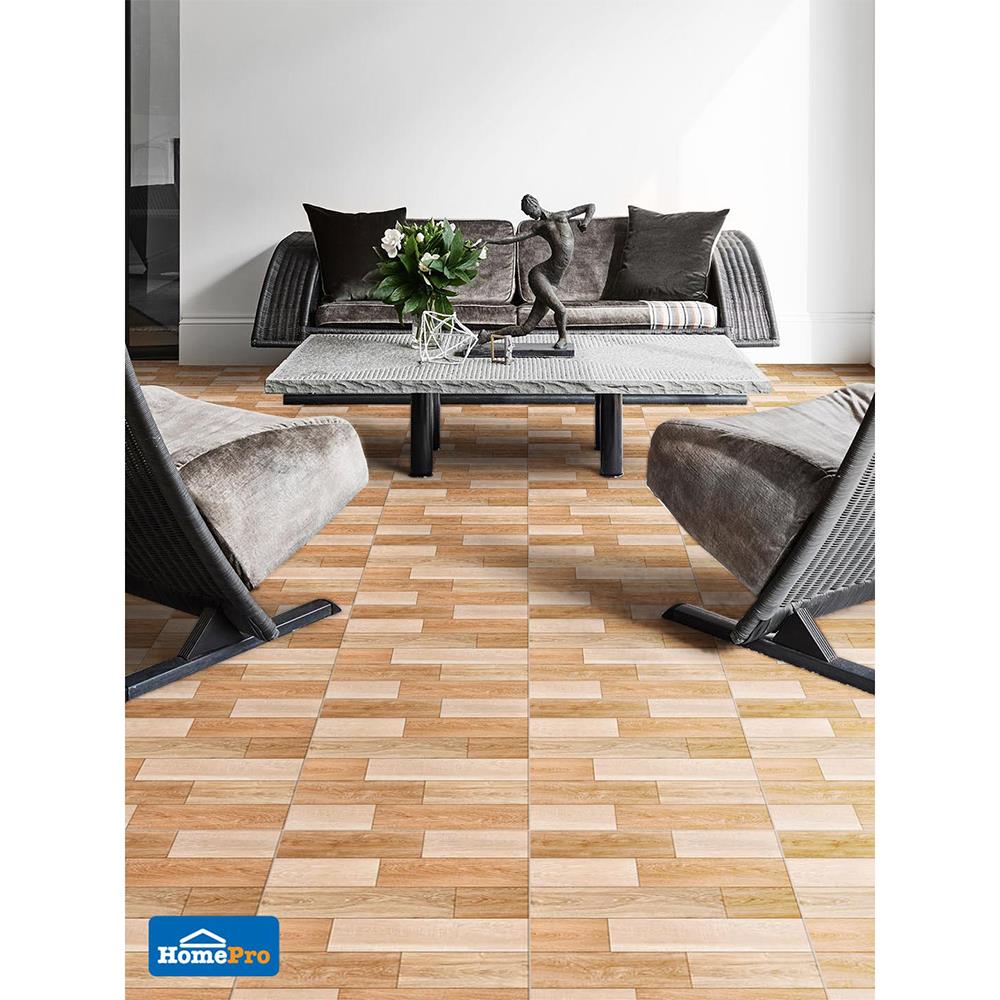 กระเบื้องพื้น 18x18 ซม. TARA บอสโซ่ วู๊ด น้ำตาล EXC PM 1 ตร.ม.