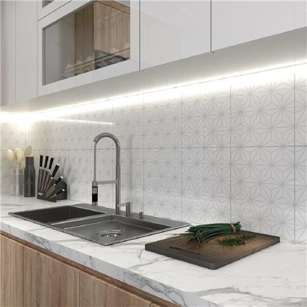 กระเบื้องผนัง 10x16 นิ้ว ภูผา เพชรจินดา ขาว_2