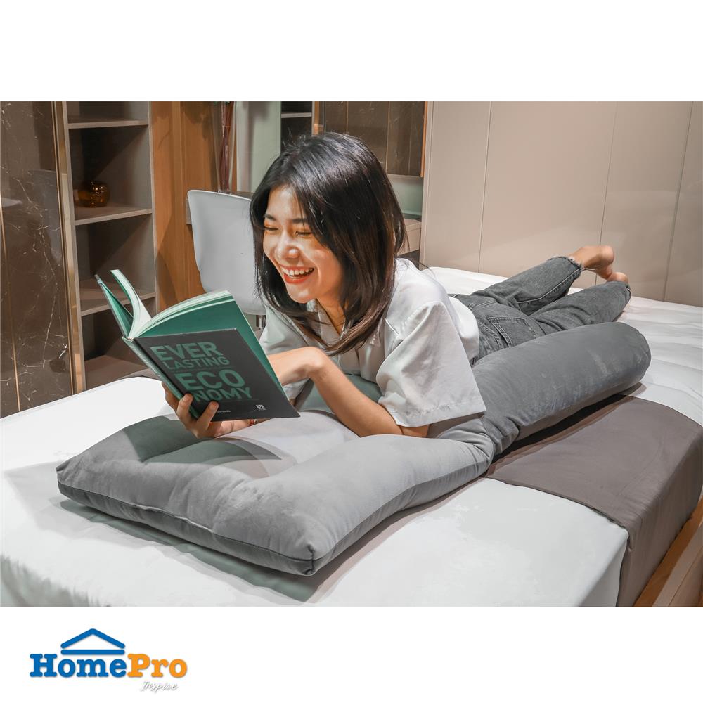 เบาะรองหลัง HOME LIVING STYLE HUG 18X43 นิ้ว สีเทา