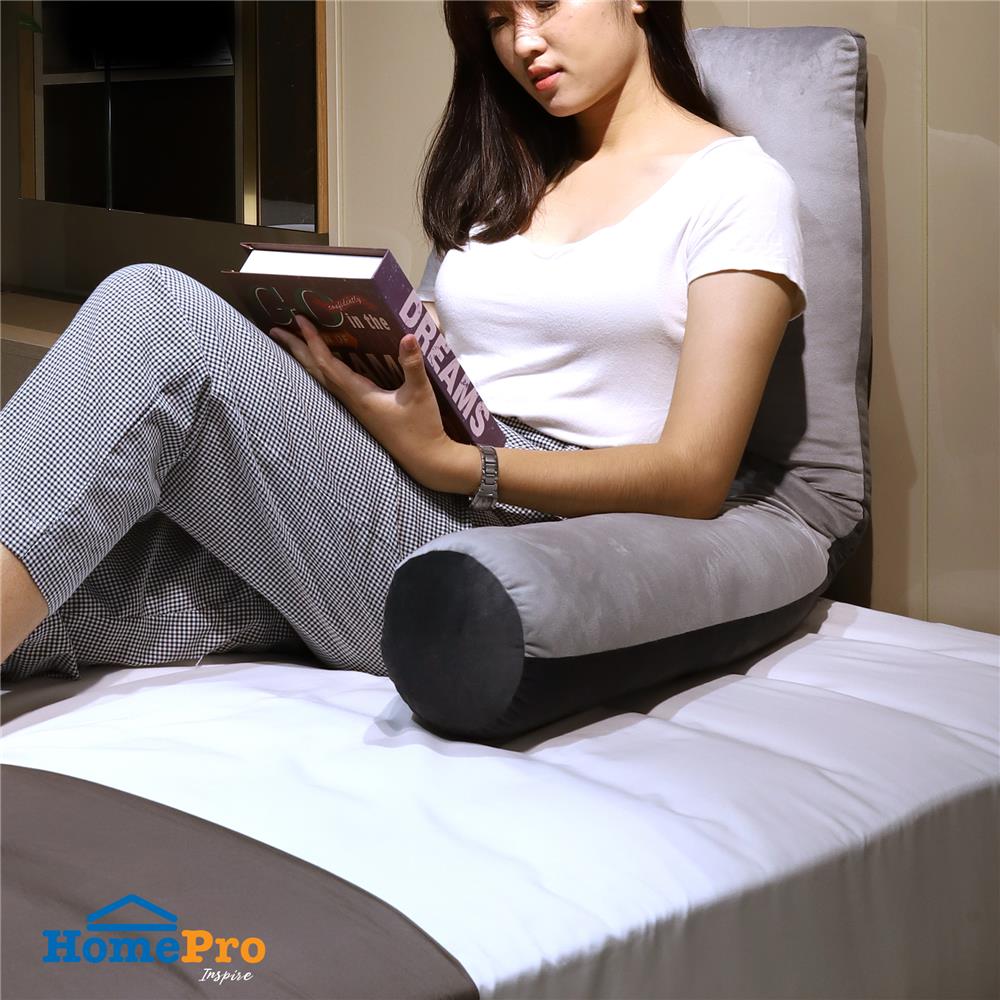 เบาะรองหลัง HOME LIVING STYLE HUG 18X43 นิ้ว สีเทา