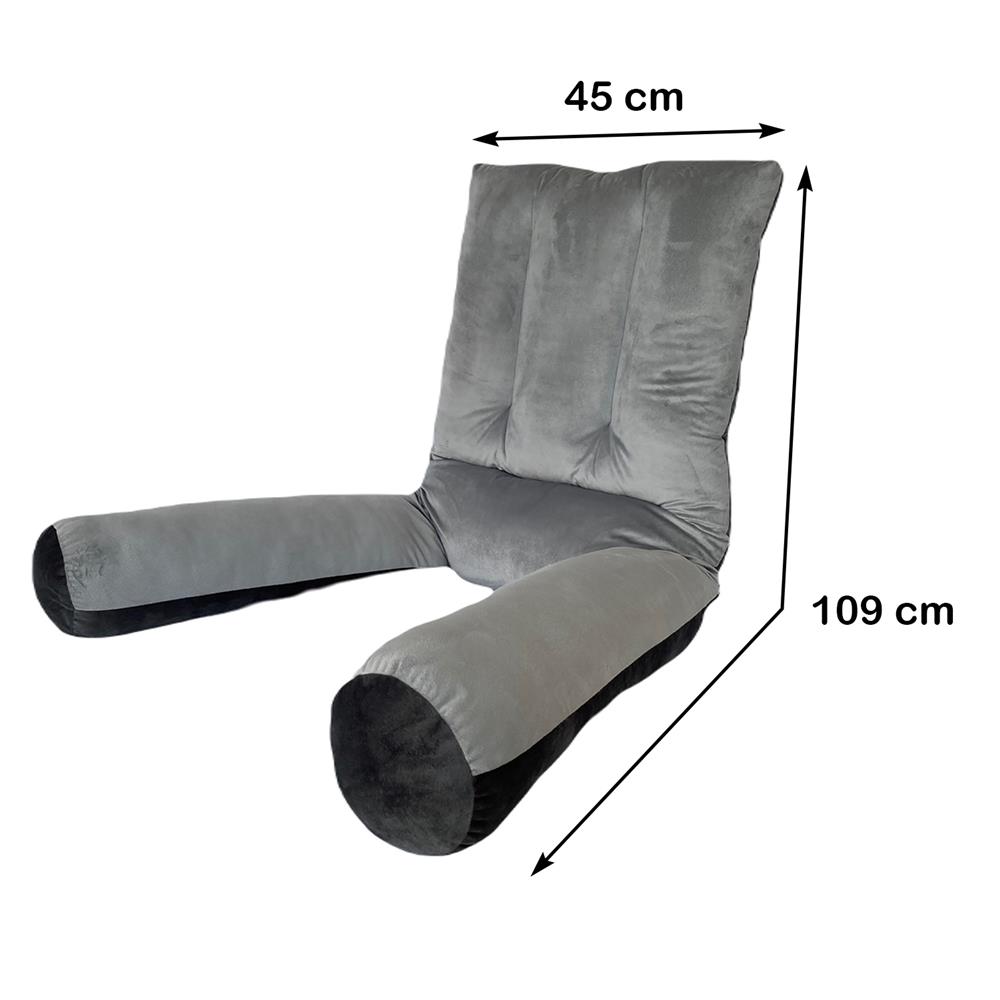 เบาะรองหลัง HOME LIVING STYLE HUG 18X43 นิ้ว สีเทา