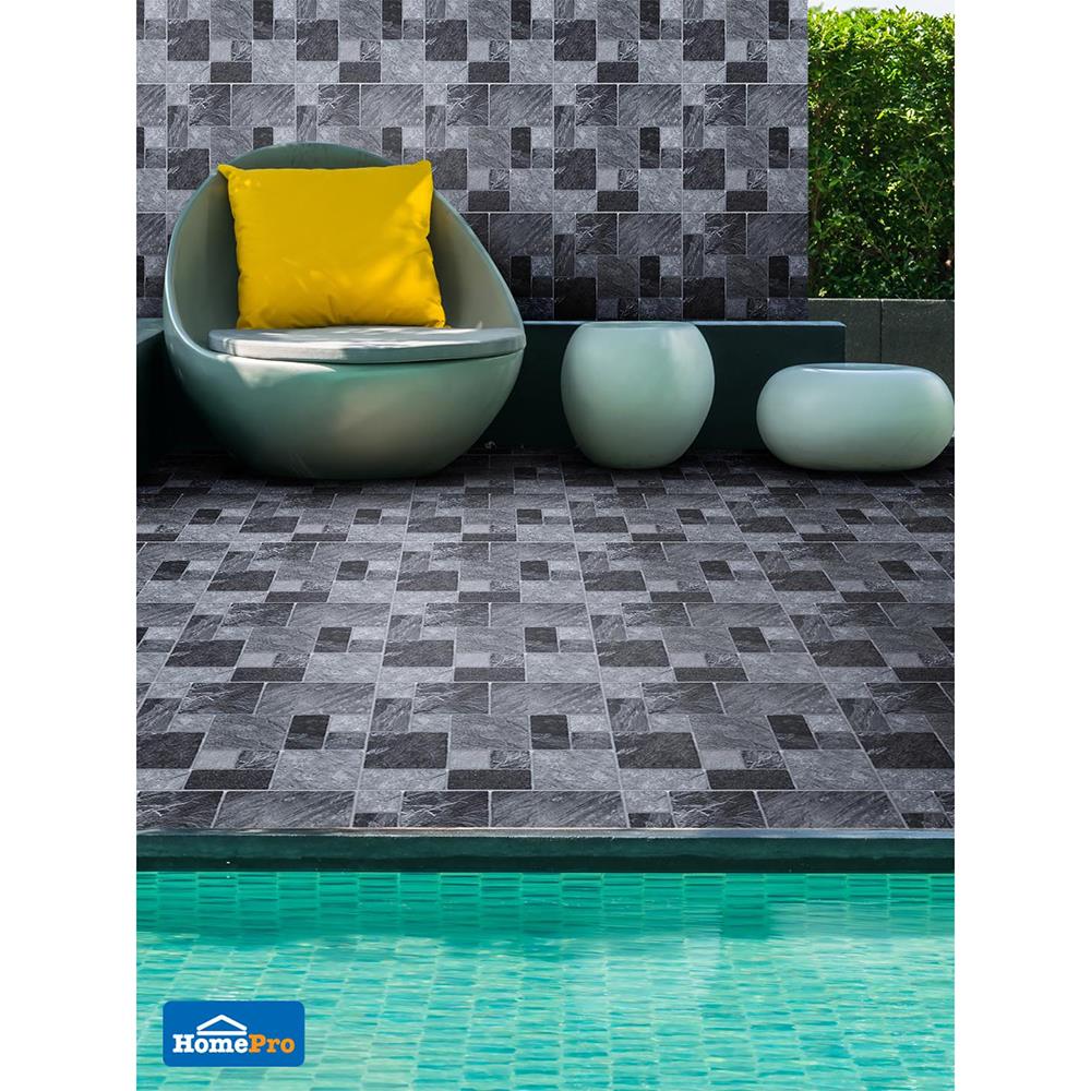 กระเบื้องพื้น 18x18 นิ้ว TARA ลูเซนซ่า สโตน เทา EXC PM 1 ตร.ม.