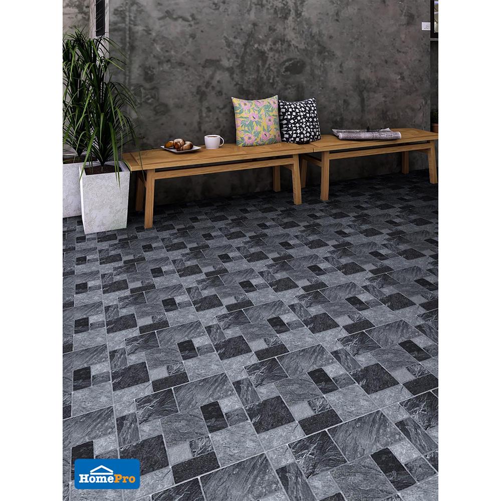 กระเบื้องพื้น 18x18 นิ้ว TARA ลูเซนซ่า สโตน เทา EXC PM 1 ตร.ม.