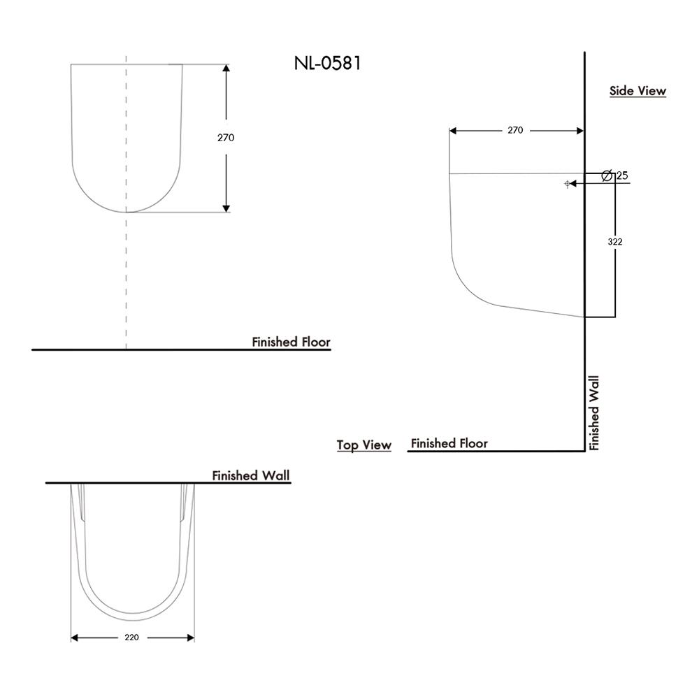 ขาตั้งอ่างล้างหน้า NASCO NL-0581-WA สีขาว
