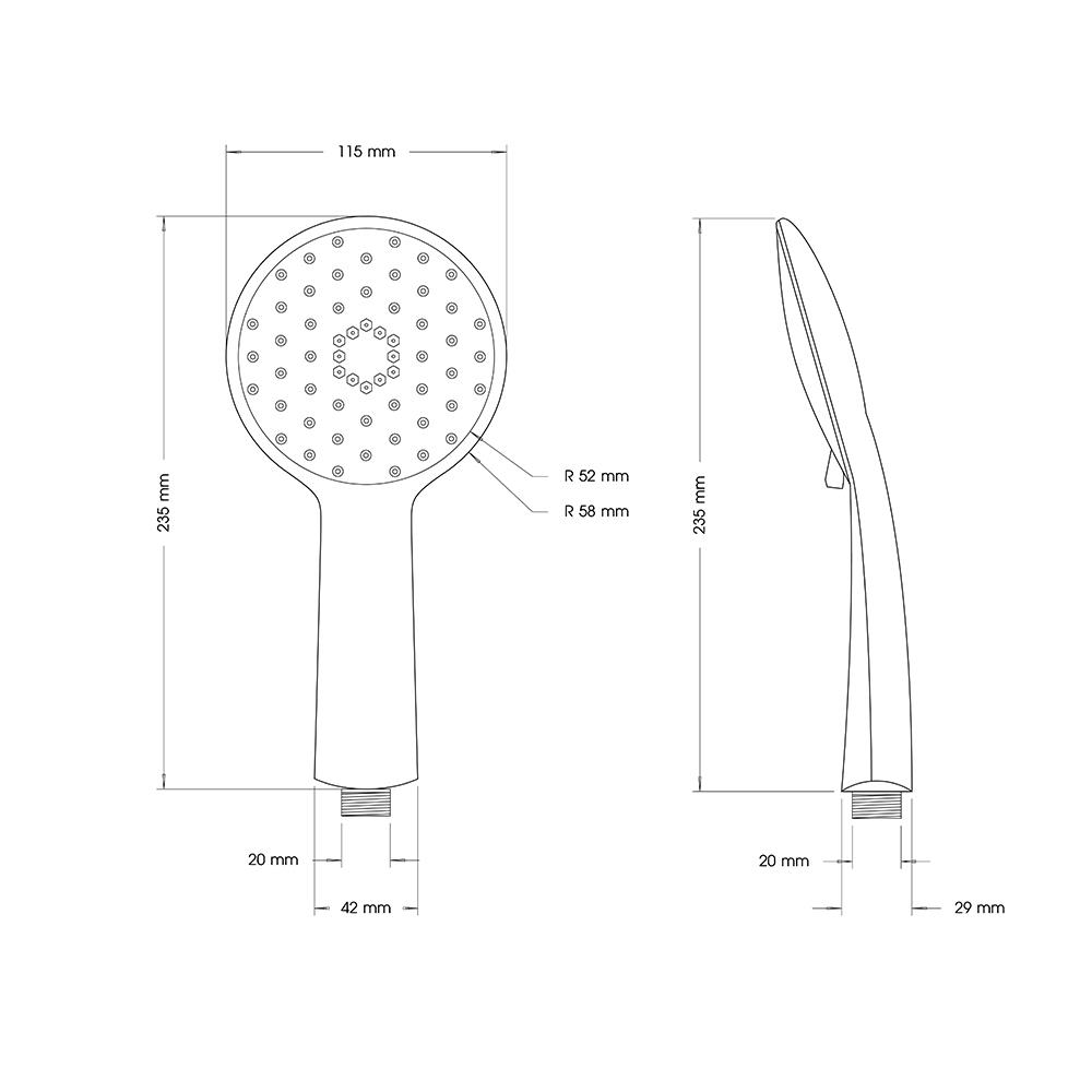 ฝักบัวสายอ่อน WSP-319BK สีดำ