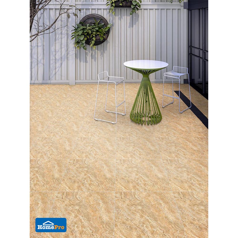 กระเบื้องพื้น 18x18 นิ้ว TARA ลาฟินญ่า สโตน น้ำตาล PM EXC 1 ตร.ม.