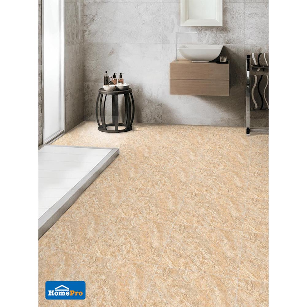 กระเบื้องพื้น 18x18 นิ้ว TARA ลาฟินญ่า สโตน น้ำตาล PM EXC 1 ตร.ม.