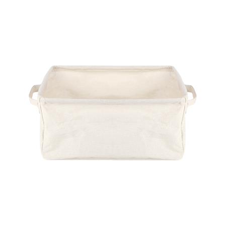 ตะกร้าผ้าเหลี่ยมเตี้ย PLIM SIMPLE SIZE S สีครีม_1