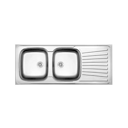 ซิงค์ฝัง 2 หลุม 1 ที่พัก ADVANCED AVP 1206MA/C สีเงิน_0