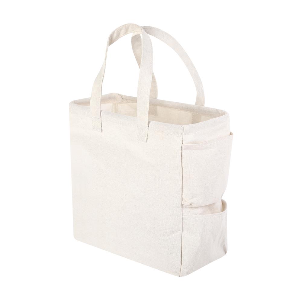 ถังผ้าเหลี่ยมหูหิ้ว PLIM SIMPLE SIZE M สีครีม_1