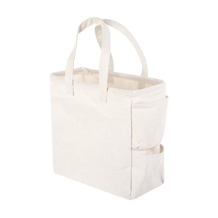 ถังผ้าเหลี่ยมหูหิ้ว PLIM SIMPLE SIZE M สีครีม_0