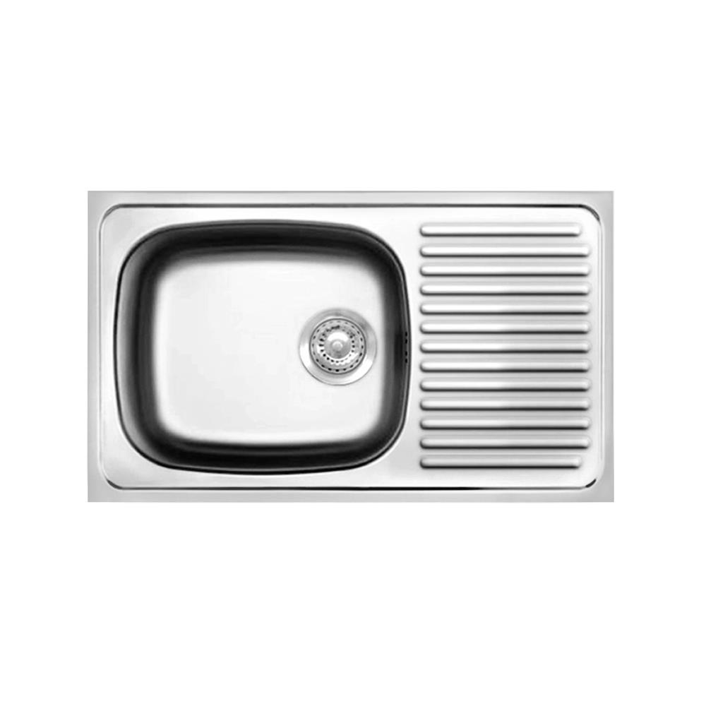 ซิงค์ฝัง 1 หลุม 1 ที่พัก ADVANCED AVP 075MB/C สีเงิน