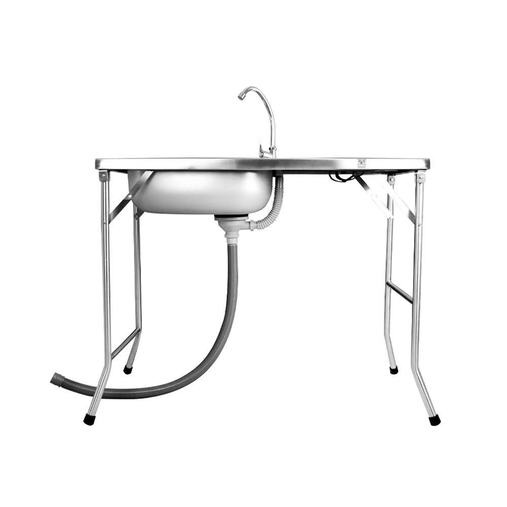 ซิงค์ขาตั้ง 1 หลุม 1 ที่พัก ADVANCED JSO 100MB สีเงิน