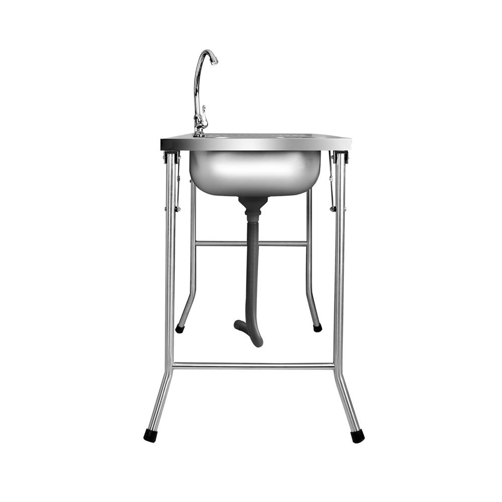 ซิงค์ขาตั้ง 1 หลุม 1 ที่พัก ADVANCED JSO 100MB สีเงิน