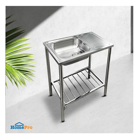 ซิงค์ขาตั้ง 1 หลุม 1 ที่พัก ADVANCED ASB 075MB สีเงิน_3