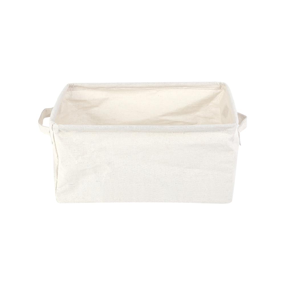 ตะกร้าผ้าเหลี่ยมเตี้ย PLIM SIMPLE SIZE L สีครีม