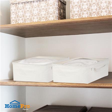 ตะกร้าผ้าเหลี่ยมเตี้ย PLIM SIMPLE SIZE L สีครีม_3