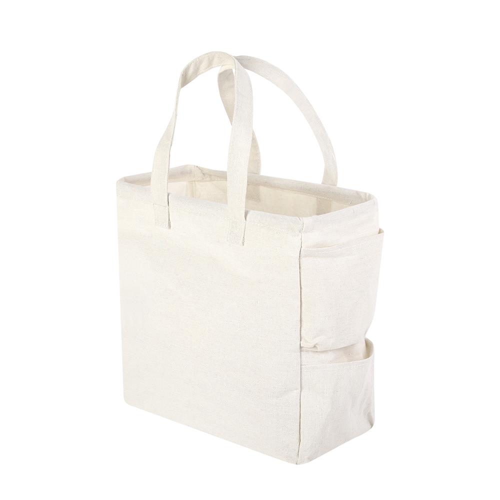 ถังผ้าเหลี่ยมหูหิ้ว PLIM SIMPLE SIZE S สีครีม_1