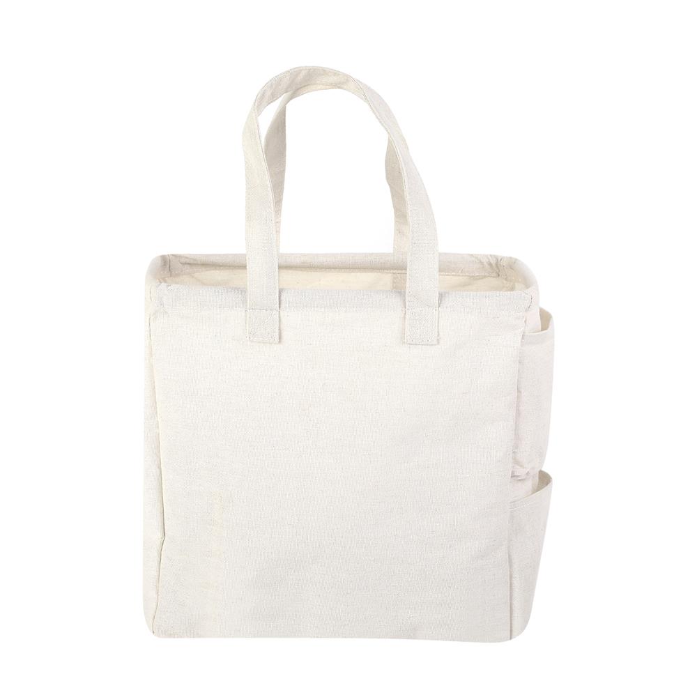 ถังผ้าเหลี่ยมหูหิ้ว PLIM SIMPLE SIZE S สีครีม